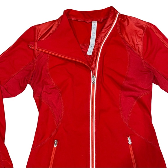 RARE Lululemon Women’s Run Track Time Jacket in Red Currant Size 6 - Picture 14 of 16